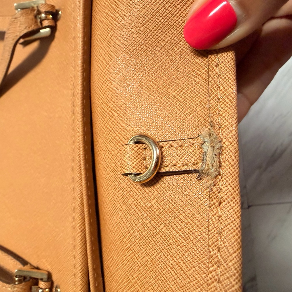 Michael Kors Cognac Saffiano Tote - Picture 8 of 10